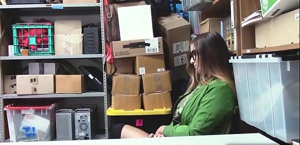  Geeky busty shoplifter chick gets punish fucked hard
